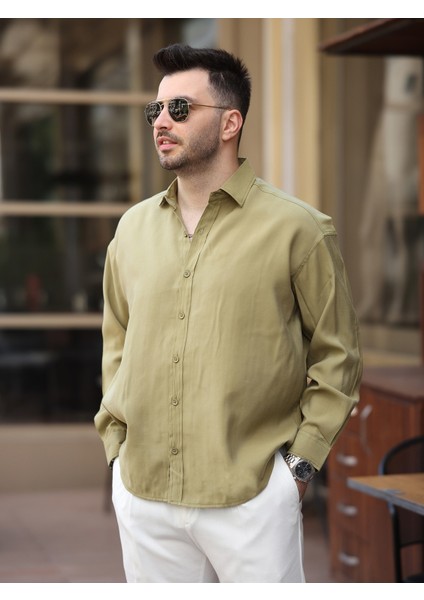 Oversize Oval Kesim Modal Gömlek modelleri