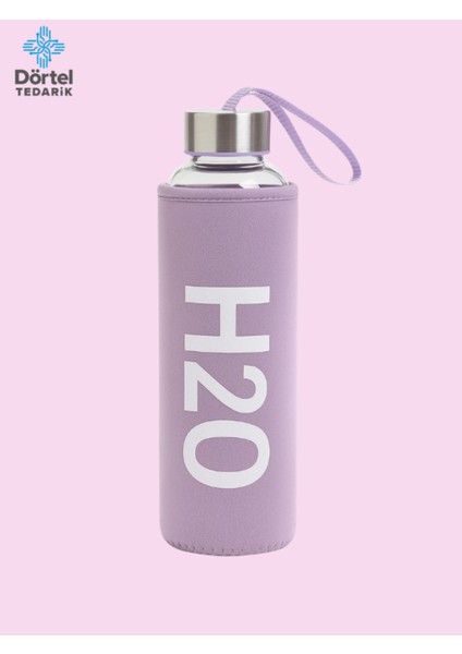 H2o Kılıflı Cam Matara 500 ML