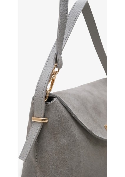 Lorena Kadın Hakiki Deri Günlük Çanta - Gri Süet modelleri