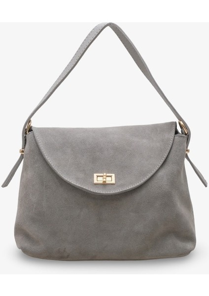 Lorena Kadın Hakiki Deri Günlük Çanta - Gri Süet indirimleri