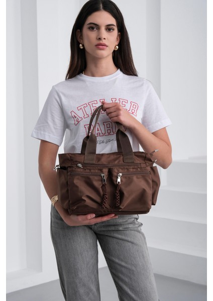 Bones Çok Gözlü El ve Omuz Çantası Kahve indirimleri