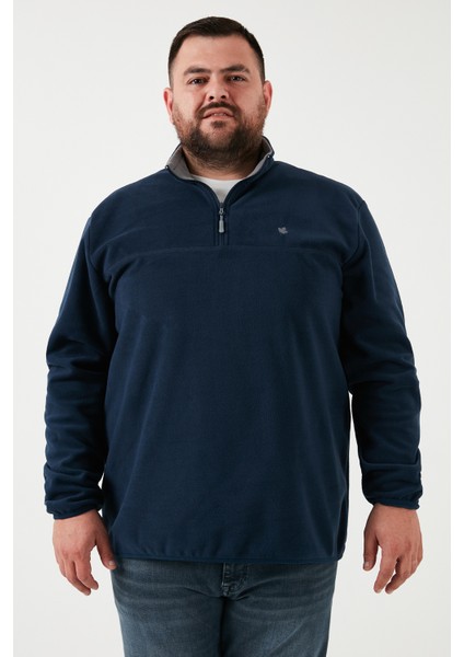 Regular Fit Anti-Pilling Büyük Beden Dik Yaka Kışlık Şardonlu 2'li Paket Polar Erkek Polar 5906001BS2 fiyatları