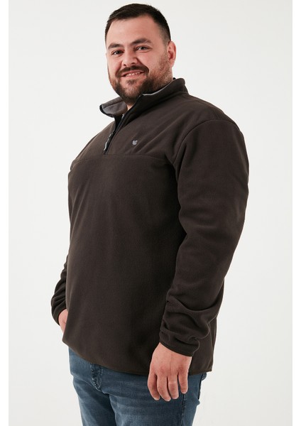 Regular Fit Anti-Pilling Büyük Beden Dik Yaka Kışlık Şardonlu 2'li Paket Polar Erkek Polar 5906001BS2 modelleri