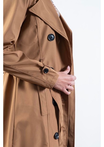 Imperatrice Kruvaze Yaka Kuşaklı Trençkot Taba fiyatları