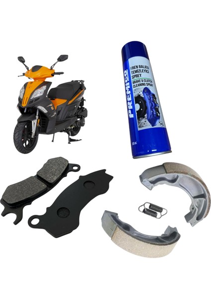 Mondia Mash 125 Ön Arka Fren Balatası Balata Sprey Hediye