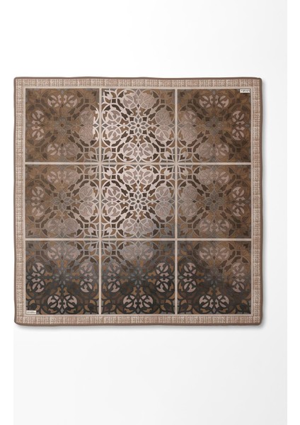 Vizon Vectör Desen Twill İpek Eşarp modelleri