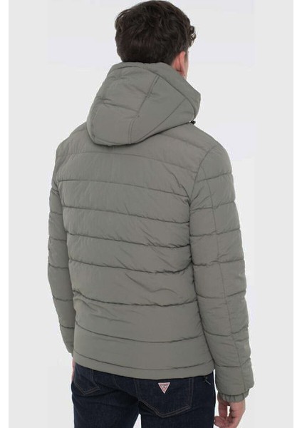 Erkek Light Kapüşonlu Şişme Mont - Haki fiyatları