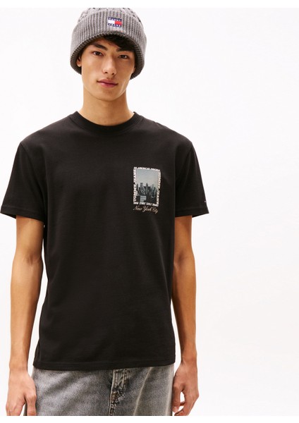 Regular Photo Erkek Siyah T-Shirt.bds