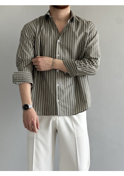 Old Money Rahat Kalıp Çizgili Gömlek fırsatları