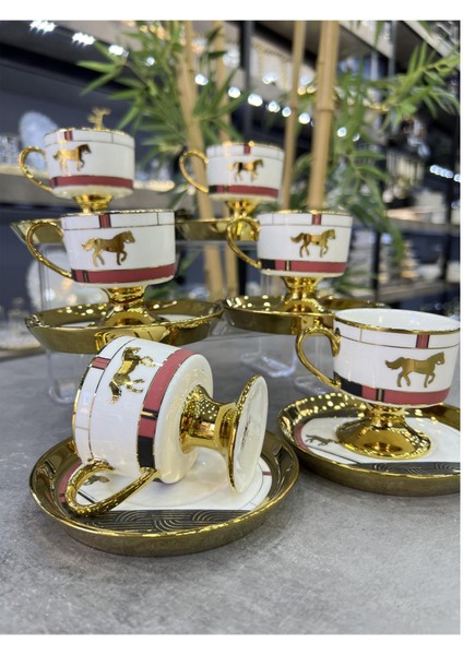 Lüx Porselen 6 Lı Dolye Fincan Takımı V1