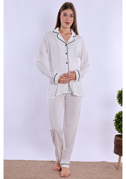 Ekru Hamile Lohusa Pijama Takımı fiyatları