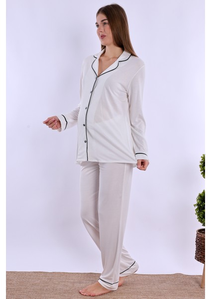 Ekru Hamile Lohusa Pijama Takımı fırsatları