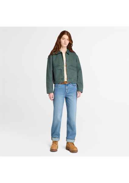 Strafford Washed Canvas Kadın Yeşil Ceket.- fiyatları