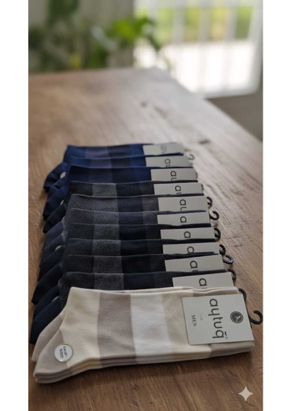 Modal Erkek Soket Çorabı, Asorti 12'li Kutu