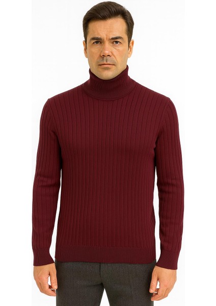 Huffa Desenli Erkek Slim Fit Boğazlı Erkek TRIKO-7431