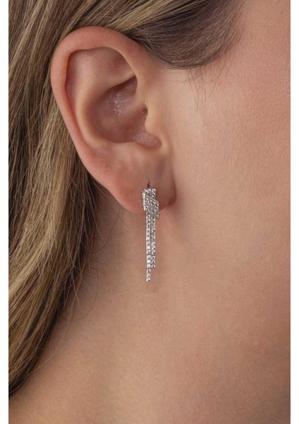 Su Yolu Kemerli 925 Ayar Gümüş Küpe modelleri