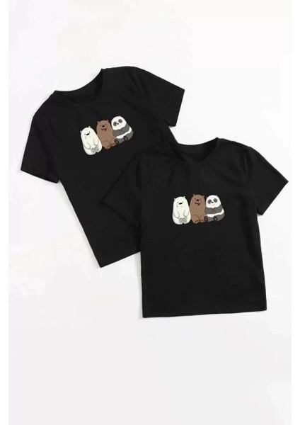 Çocuk Unisex Baskılı T-Shirt - Siyah fiyatları