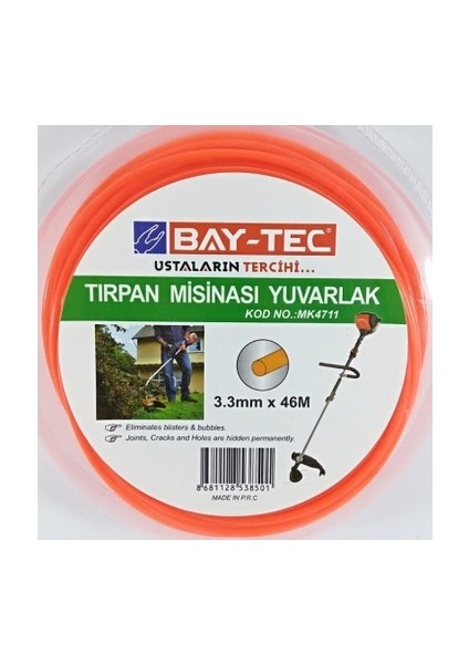 Bay-Tec Tırpan Misinası Yuvarlak 3.3mm x 46 mt
