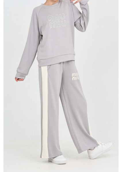 Kız Çocuk Oysho Kumaş Şerit Garni Detaylı Alt-Üst Takım 12302