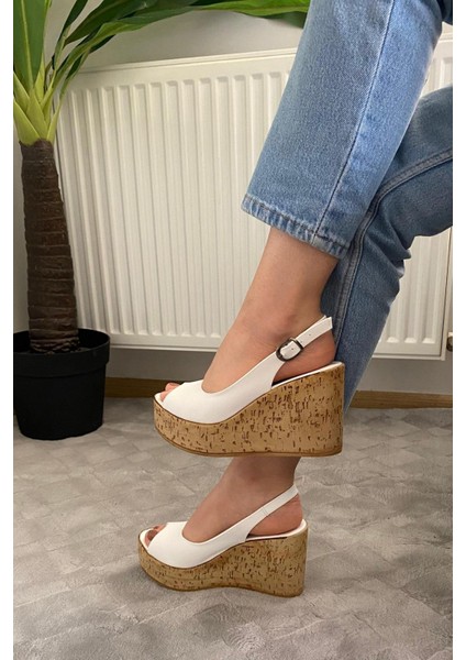 Kadın Fenni 10 cm Dolgu Topuklu Mantar Taban Ayakkabı fiyatları