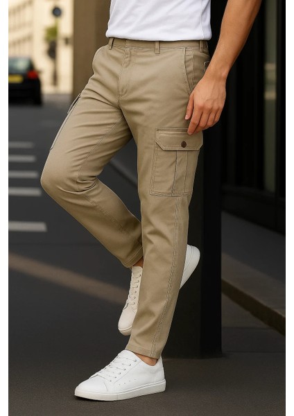 Erkek Günlük Trend Bol Paça Taş Kargo Pantolon fiyatları