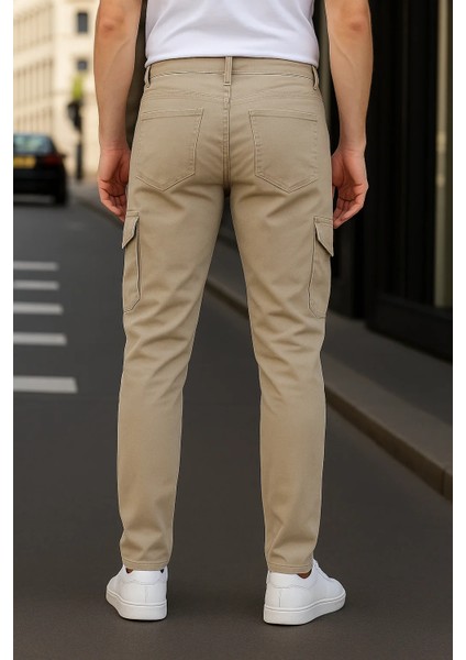 Erkek Günlük Trend Bol Paça Taş Kargo Pantolon