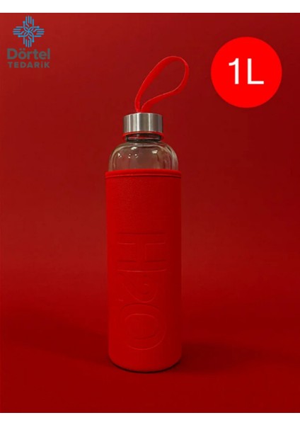 H2O Deri Kılıflı Cam Matara 1000 ml