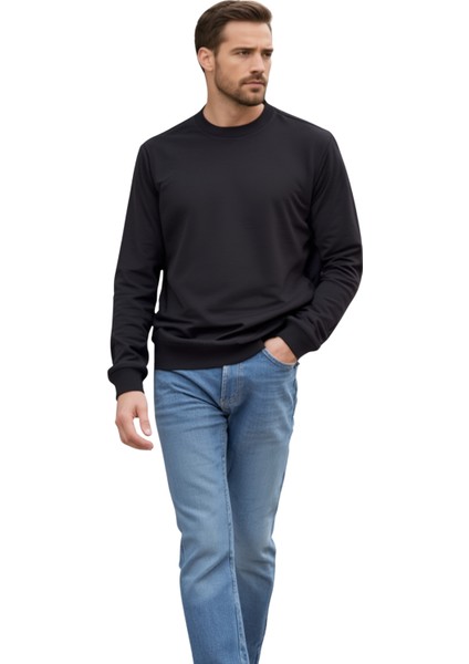 Erkek Regular Fit Yuvarlak Yakalı Sweatshirt
