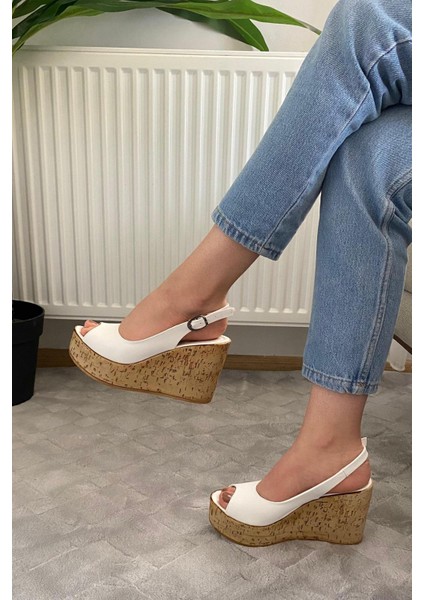 Kadın Fenni 10 cm Dolgu Topuklu Mantar Taban Ayakkabı modelleri