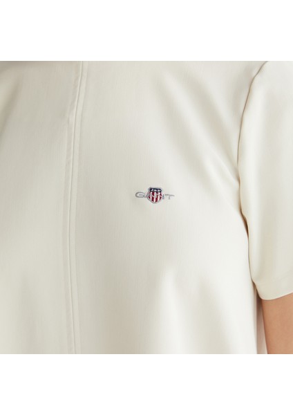 Kadın Krem Bisiklet Yaka Logolu Elbise indirimleri