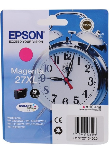 27XL Magenta Kırmızı Mürekkep Kartuş T27134012