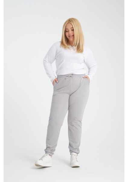 Curve Kışlık Jogger Cepli Dalgıç Kumaş Şardonlu Polar Eşofman Altı