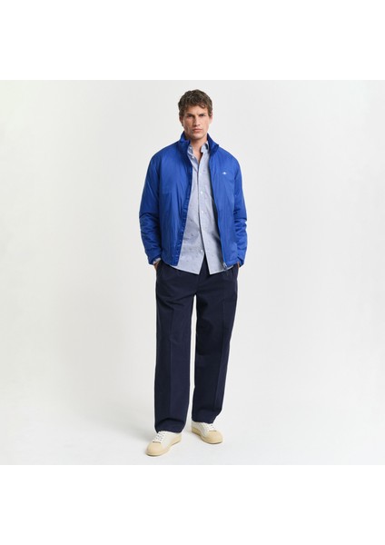 Erkek Lacivert Regular Fit Düğmeli Yaka Çizgili Gömlek fırsatları