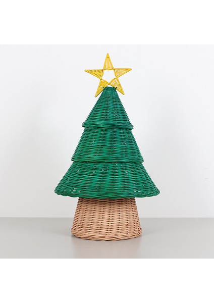 Mylamp Dekoratif 35X60 Cm. Rattan Yılbaşı Ağacı