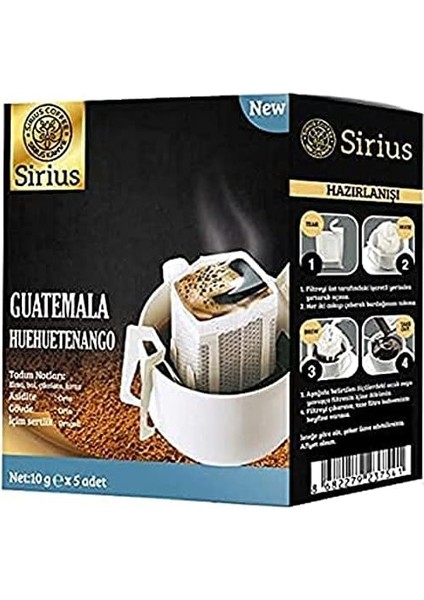 Sirius Premium Pratik Filtre Kahve Guatemala (5 Ad.) fiyatları