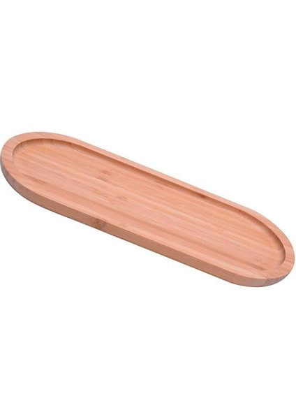 High-Tech Oval Tepsi, Atıştırmalıklar, Kahveler ve Atıştırmalıklar Servis Etmek Için Ideal Tepsi, Bambudan Yapılmış, Sağlam, Dayanıklı, Çok Amaçlı Bambu Sunum Tepsi (35 x 15 x 1,5 Cm) 1 Adet