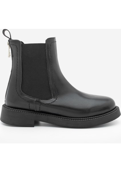 Kadın Lastikli Fermuar Aksesuarlı Günlük Bot Pinge Siyah modelleri