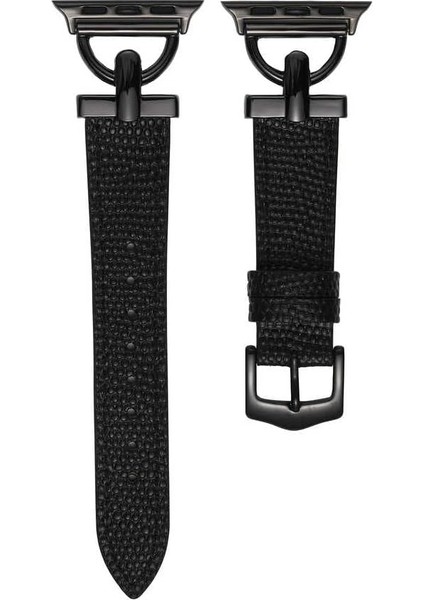 Ile Uyumlu 42MM Krd-53 Deri Kordon Siyah fiyatları