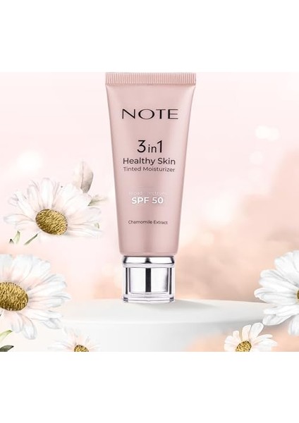 Note Cosmetique 3 In 1 Healthy Skin Tinted Moisturizer Renk Ton Eşitleyici 50 Spf Aydınlatıcı Krem modelleri