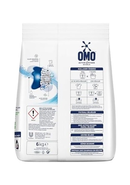 Omo Active Oxygen Beyazlar Toz Deterjanı 6 kg fiyatları