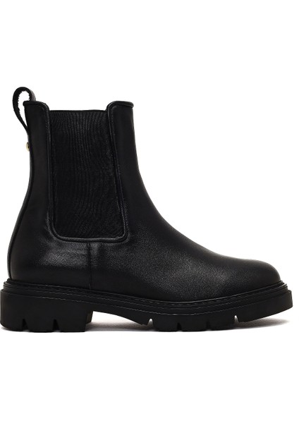 Kadın Siyah Deri Chelsea Bot 25WFD162818