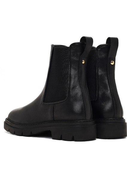Kadın Siyah Deri Chelsea Bot 25WFD162818