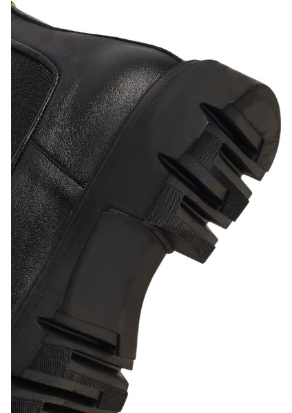 Kadın Siyah Deri Chelsea Bot 25WFD162818