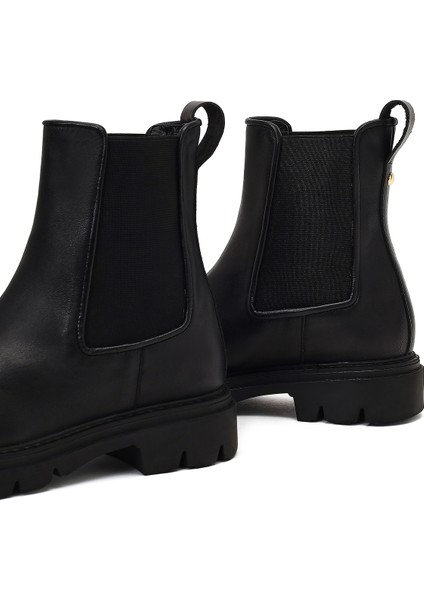 Kadın Siyah Deri Chelsea Bot 25WFD162818