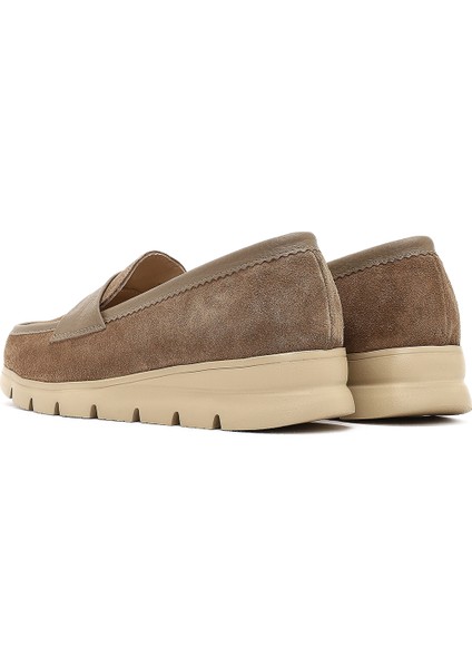 Kadın Vizon Kalın Tabanlı Süet Deri Comfort Loafer 25AFD154110 indirimleri