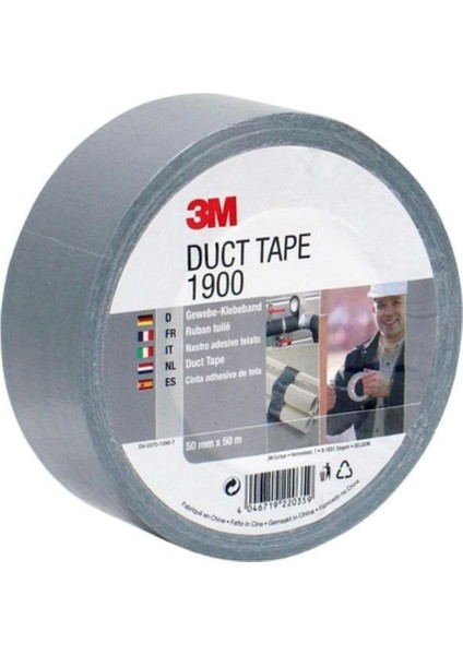 1900 Tamir Bandı Duct Tape, 50 M, Gri