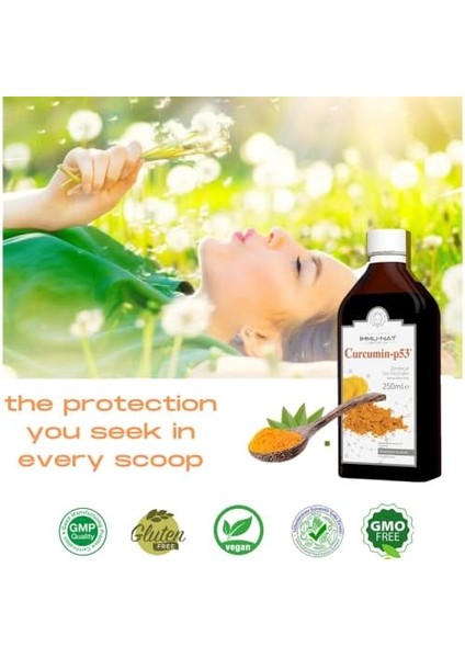Immu-Nat CURCUMIN-P53 Zerdeçal Ekstresi 250 ml