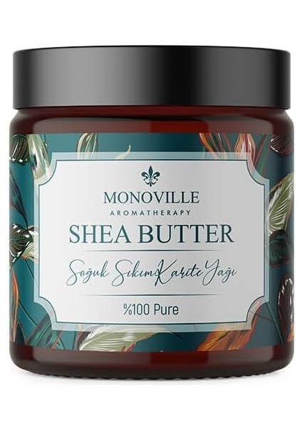 Monoville Shea Butter (Karite) Yağı 100 ml Soğuk SIKIM%100 Saf ve Doğal Güneş Sonrası Nemlendirici Yağ (Shea Butter)