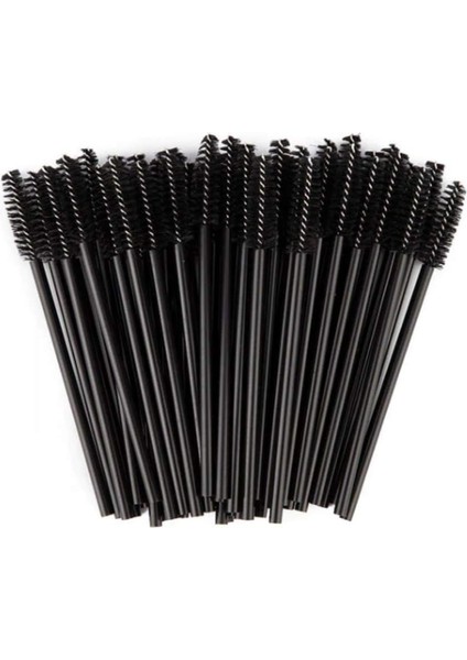 Profico 50 Adet Kirpik Fırçası, Tek Kullanımlık Kirpik Fırçası, Kirpik Fırçası Seti, Rimel Fırçası, Maskara Aplikatörü (Siyah)