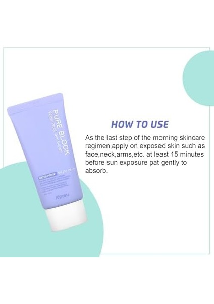 A&apos;pıeu Ter ve Suya Dayanaklı Güneş Kremi A&apos;pıeu Pure Block Water Proof Sun Cream SPF50+/PA+++ 50ML fiyatları